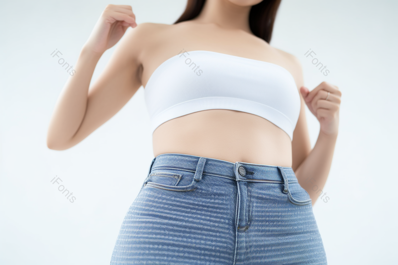 白色背景女孩减肥瘦身高清摄影图,高清,摄影图,摄影图片,图片大全,摄影图免费下载